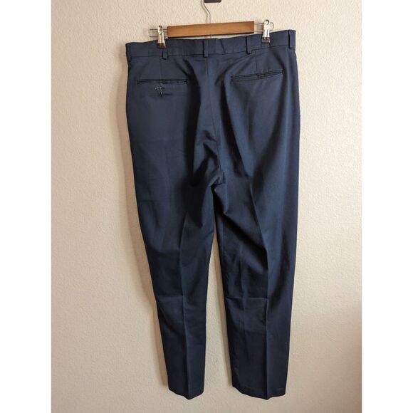 Vintage 1970s Levis Travelers Mens Sz 36x32 Flat Front Dress Pants Navy Blue - Picture 3 of 4
